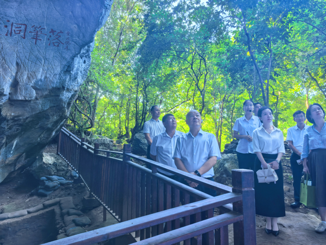 余五海带队对落笔洞国家考古遗址公园建设情况进行民主监督“回头看”